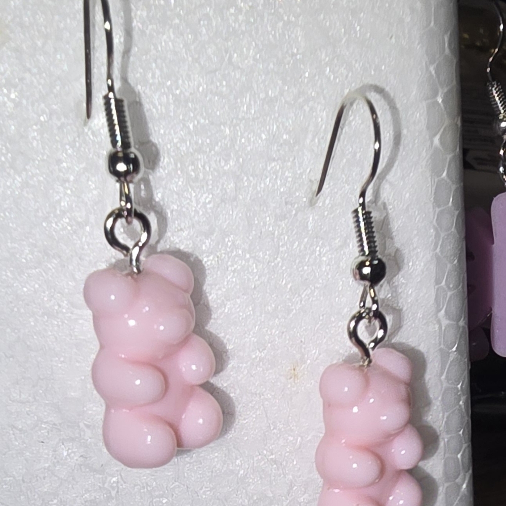 Pink Bear Earrings